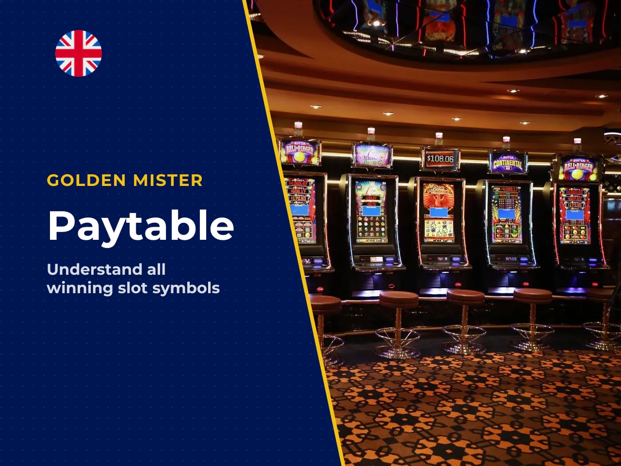 Winning symbols and paytable. The paytable